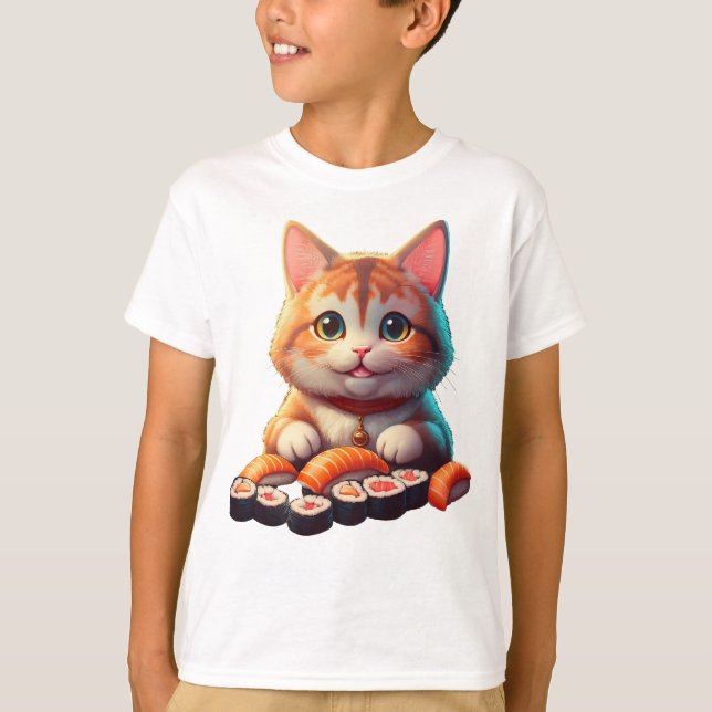 Camiseta Gato de sushi (Anverso)