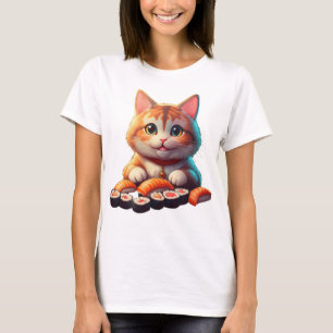 Camiseta Gato de sushi