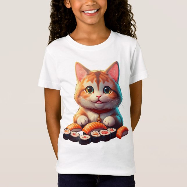 Camiseta Gato de sushi (Anverso)