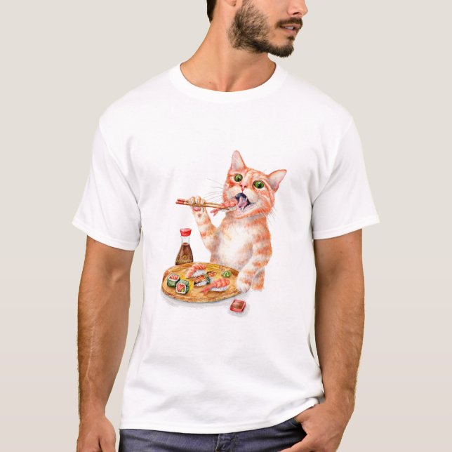 Camiseta Gato de sushi (Anverso)
