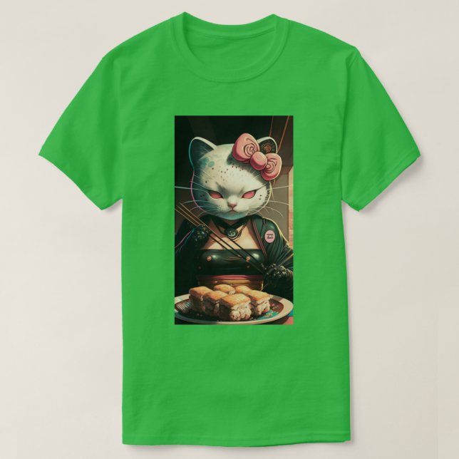 Camiseta Gato de sushi (Diseño del anverso)