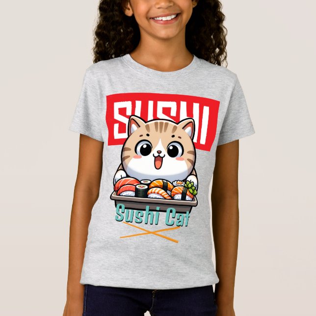 Camiseta Gato de sushi (Anverso)