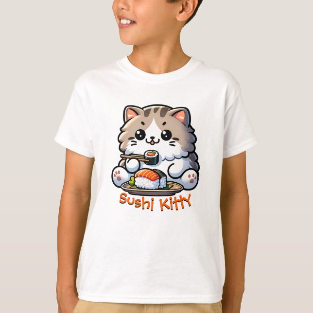 Camiseta Gato de sushi (Anverso)