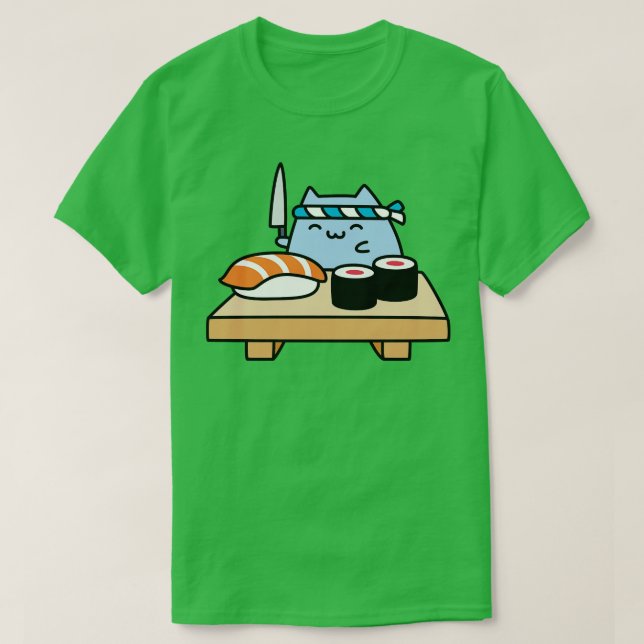 Camiseta Gato de sushi (Diseño del anverso)