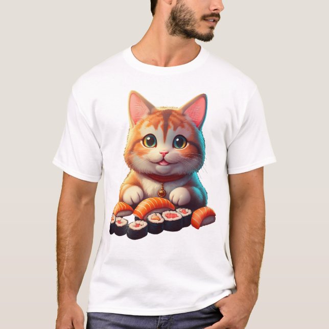 Camiseta Gato de sushi (Anverso)