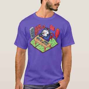 Camiseta Gato de sushi adicto al manga de comida japonesa