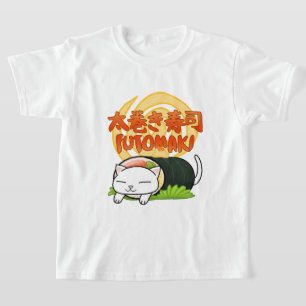 Camiseta Gato de sushi de Futomaki