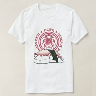Camiseta Gato de Sushi de Pulpo Tako