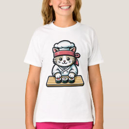 Camiseta Gato de sushi - Gato lindo y gracioso haciendo art