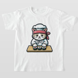 Camiseta Gato de sushi - Gato lindo y gracioso haciendo art