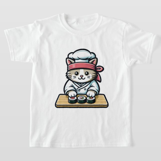 Camiseta Gato de sushi - Gato lindo y gracioso haciendo art (Distribución)