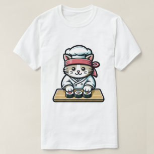 Camiseta Gato de sushi - Gato lindo y gracioso haciendo art