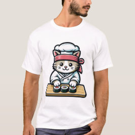 Camiseta Gato de sushi - Gato lindo y gracioso haciendo art
