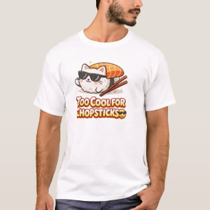 Camiseta Gato de Sushi Genial Diseño Divertido de Comida As