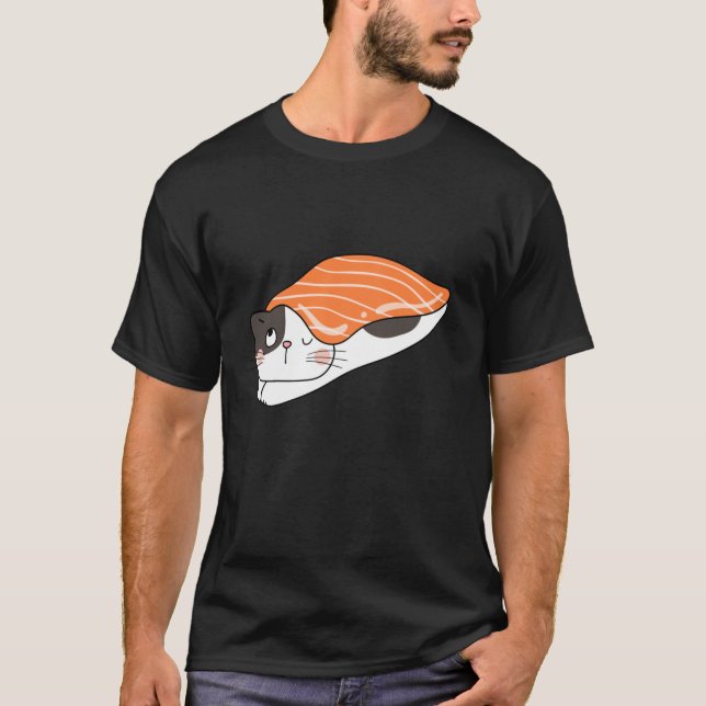 Camiseta Gato de sushi japonés de comida Anime Lover loco g (Anverso)