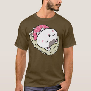 Camiseta Gato de sushi kawaii Anime Neko Mascota animal Jap
