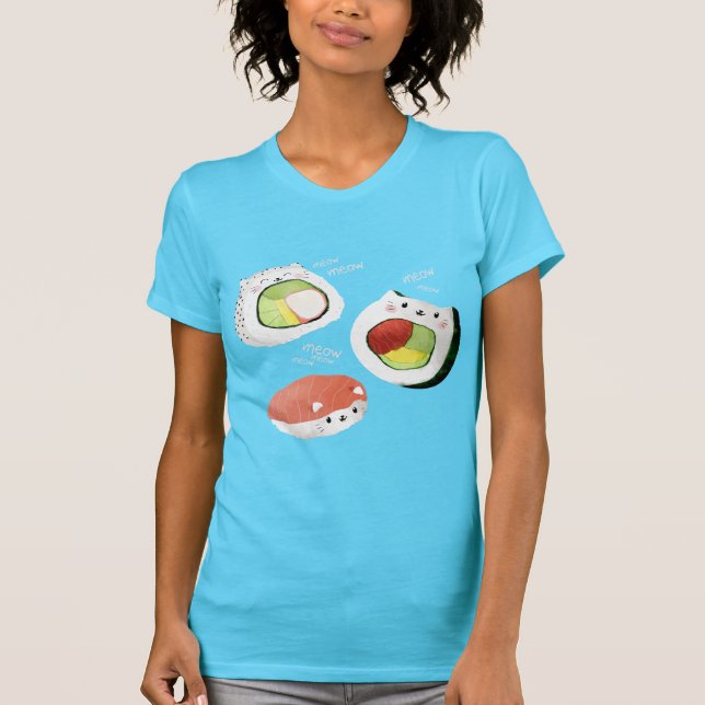Camiseta Gato de sushi lindo (Anverso)