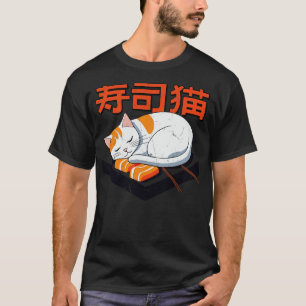Camiseta Gato de sushi retro