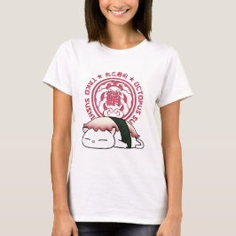 Camiseta Gato de Sushi Tako Octopus