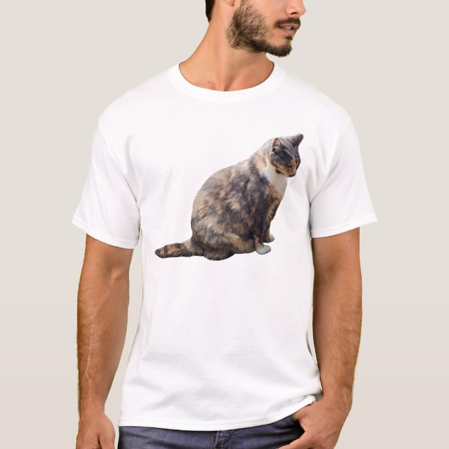 Camiseta Gato de Tabby en tonos marrones (Anverso)