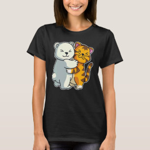 Camiseta Gato De Tabby Y Oso Polar Cute Animales Para Mujer