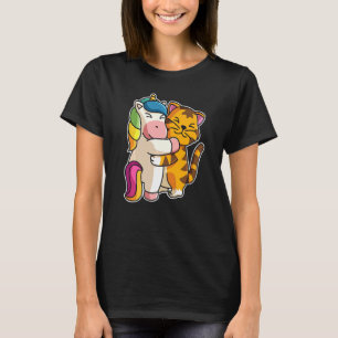 Camiseta Gato De Tabby Y Unicornio Cutan Animales Para Muje
