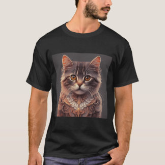 Camiseta Gato de tacaño realista lindo