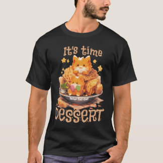Camiseta Gato de Tater Tot en taza de gofre.