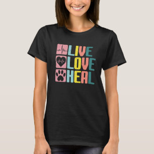 Camiseta Gato de Técnico Veterinario de Salud de Amor Vivo