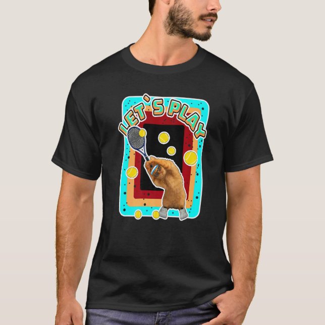 Camiseta Gato de tenis de Guay con gafas de sol Tenis B (Anverso)