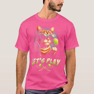 Camiseta Gato de tenis gracioso de Guay con gafas de sol