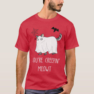 Camiseta Gato de terror divertido espeluznante Halloween di