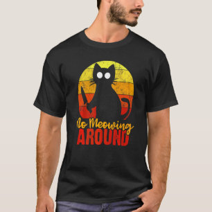 Camiseta Gato de terror sin maullar alrededor con cuchillo 