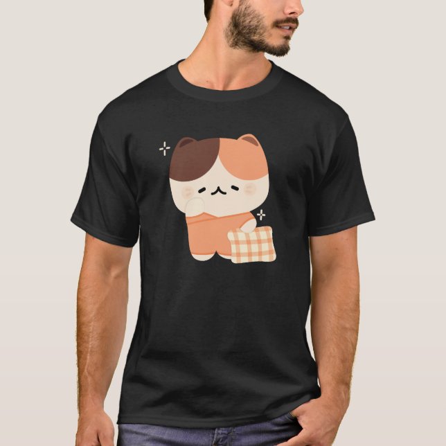 Camiseta Gato de Tortie con sueño (Anverso)