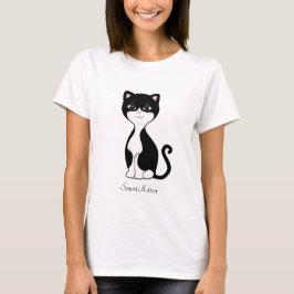 Camiseta Gato de traje inteligente lindo