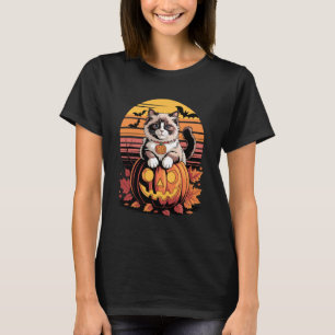 Camiseta Gato de trapo retro de Halloween Gatos de trapo Ca