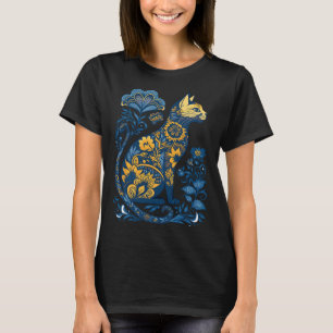 Camiseta Gato de Ucrania Floral Vintage Bandera ucraniana y