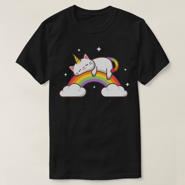 Camiseta Gato de unicornio (Diseño del anverso)