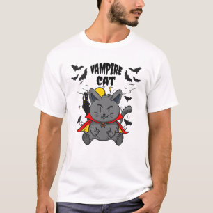 Camiseta Gato de vampiro lindo, horror clásico