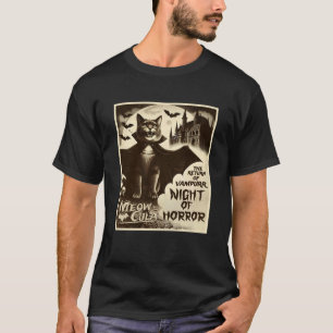 Camiseta Gato de vampiros Meowcula Vampurr Poster de horror