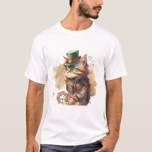 Camiseta Gato de vapor adorable y suave