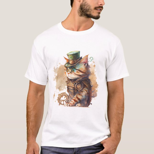 Camiseta Gato de vapor adorable y suave (Anverso)