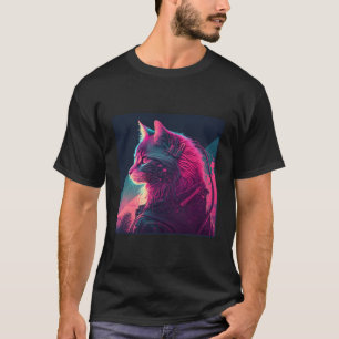 Camiseta Gato De Vaporwave De Gato De Sintonización Con Gaf