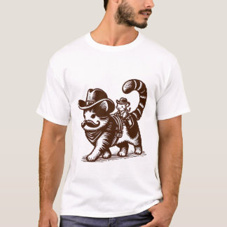 Camiseta Gato de vaquero Gato Meowdy Gracioso Gato para Muj