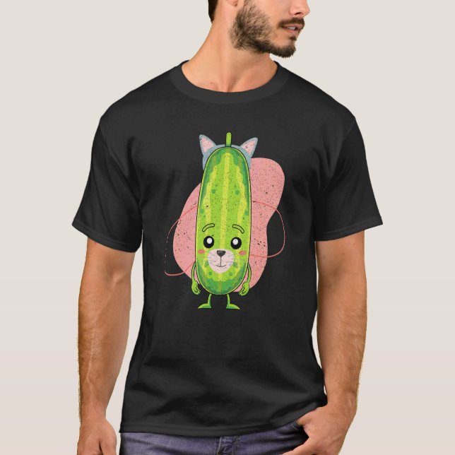 Camiseta Gato de Veggie Cumbal de pollo Pi de verduras (Anverso)