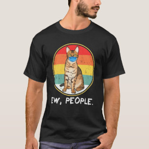 Camiseta Gato de veinteañeros bengalíes con máscara facial