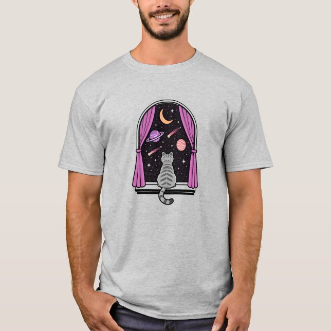 Camiseta Gato de Ventana (Anverso)