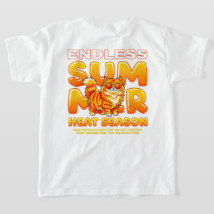Camiseta Gato de Verano Calor Interminable - Frio Gato Retr