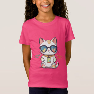 Camiseta Gato de verano de Guay con gafas de sol