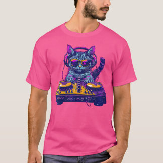 Camiseta Gato De Verano De Mujeres Dj . Cadera de vidrio so